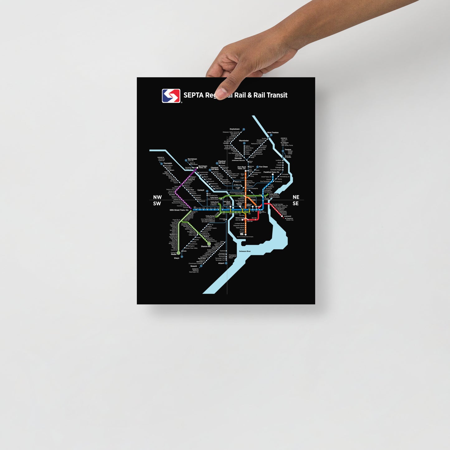 Black Septa Map – Philadelphia