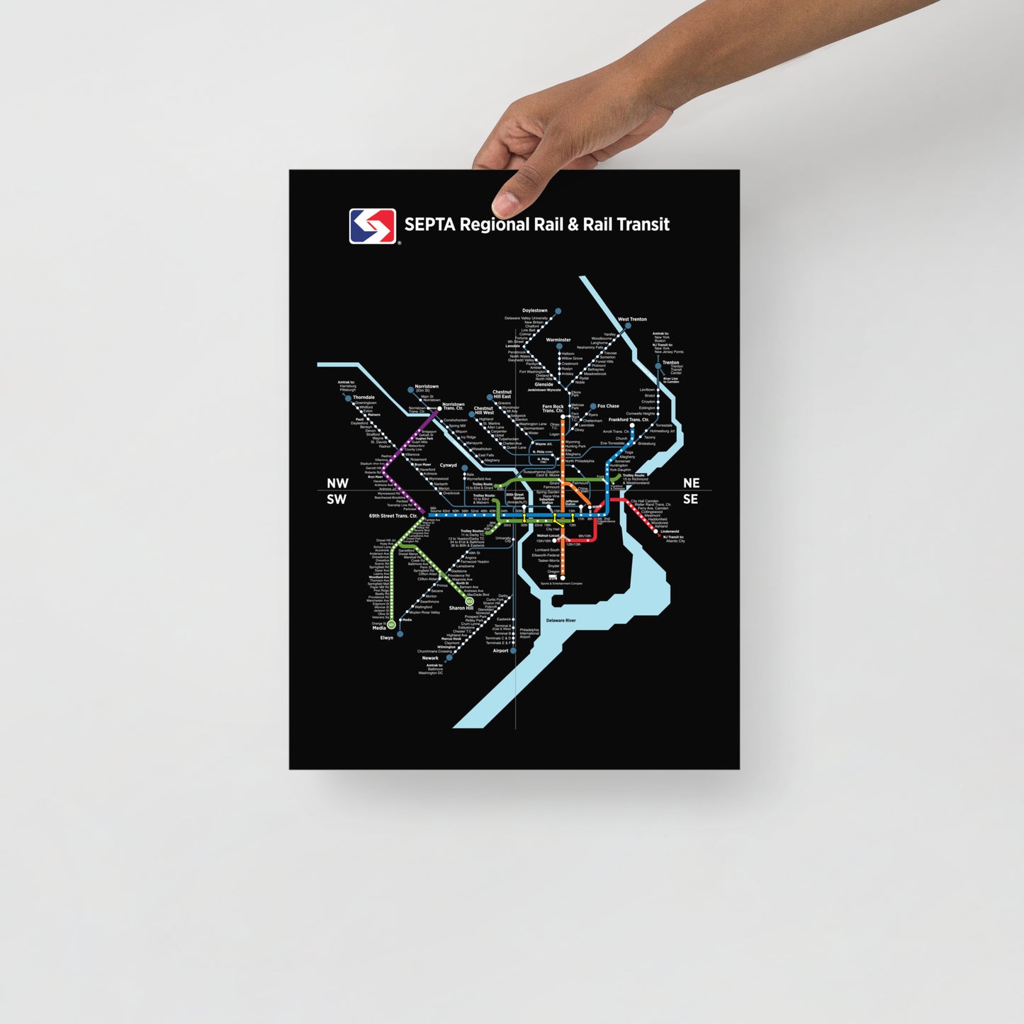 Black Septa Map – Philadelphia