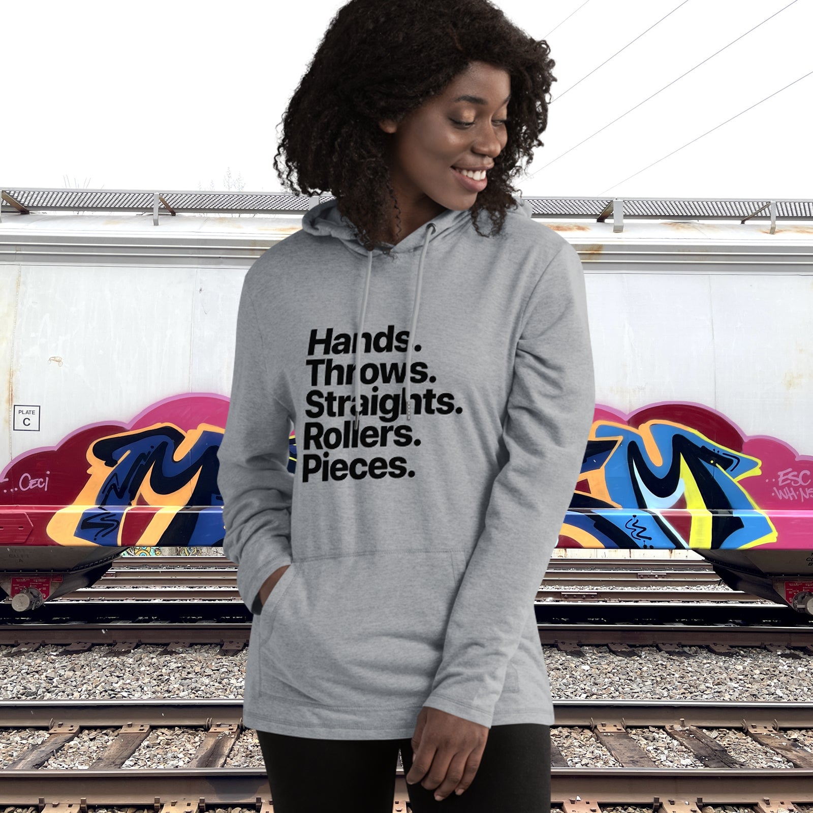 Graffiti Categories Hoodie – Gray – MadsGraffitiandArt