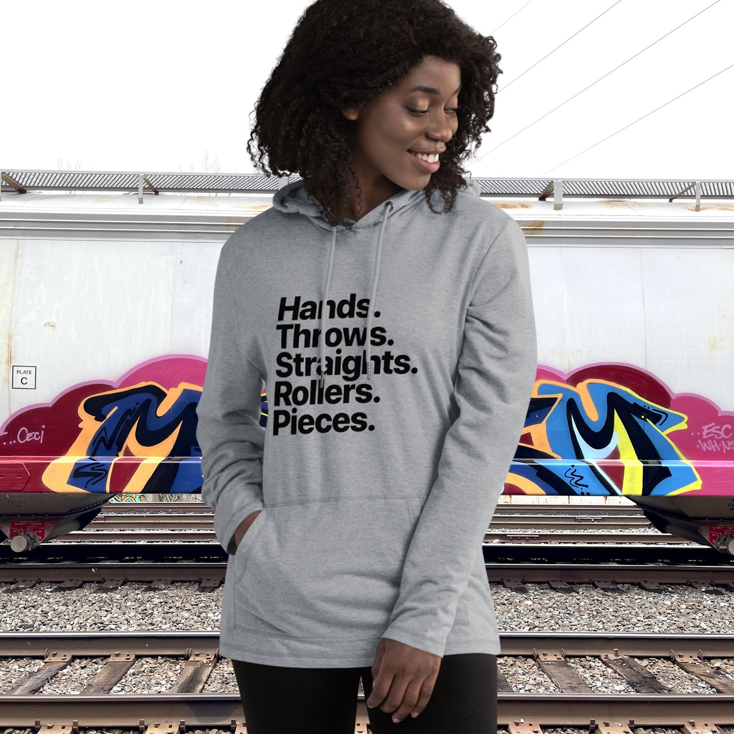 Graffiti Categories Hoodie – Gray