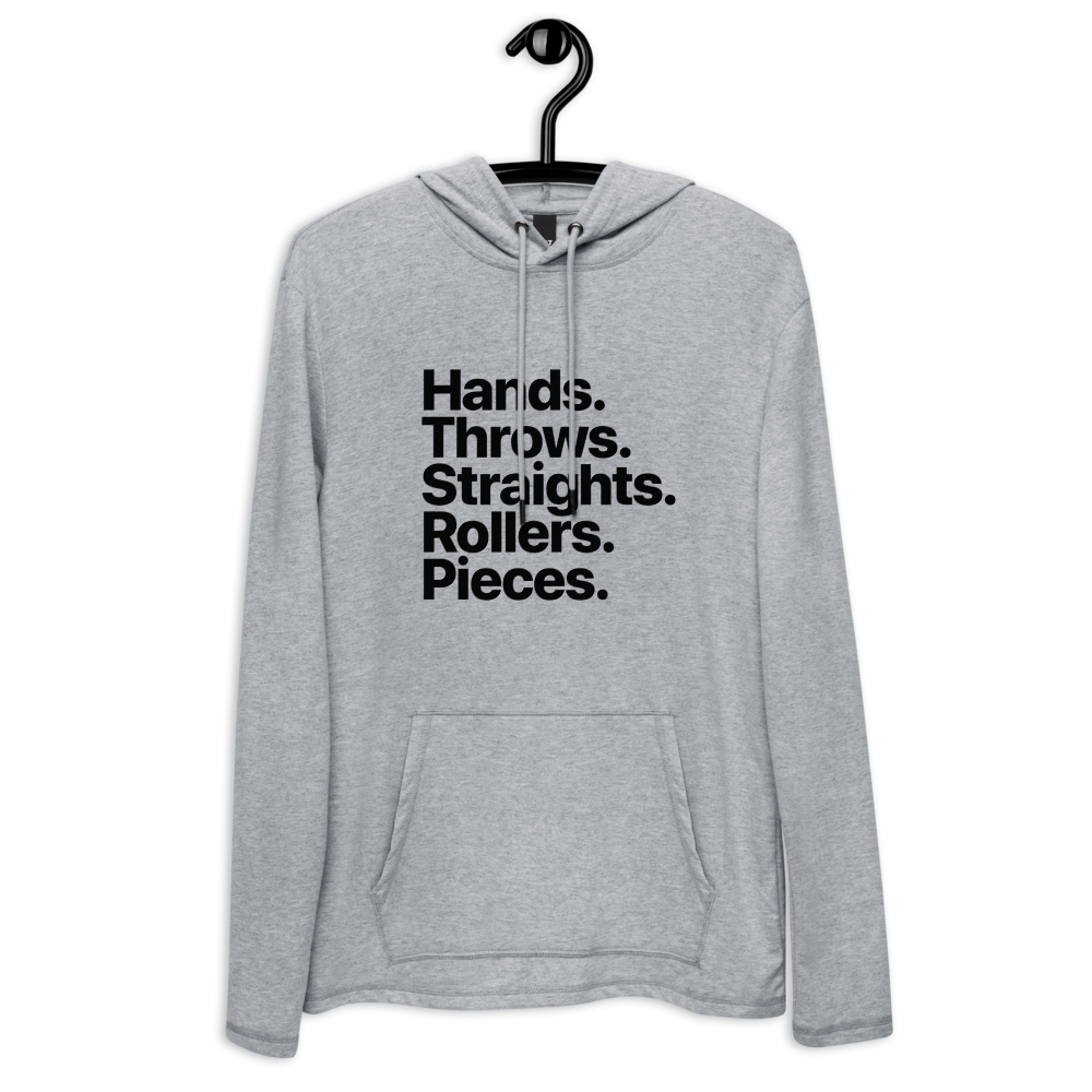 Graffiti Categories Hoodie – Gray